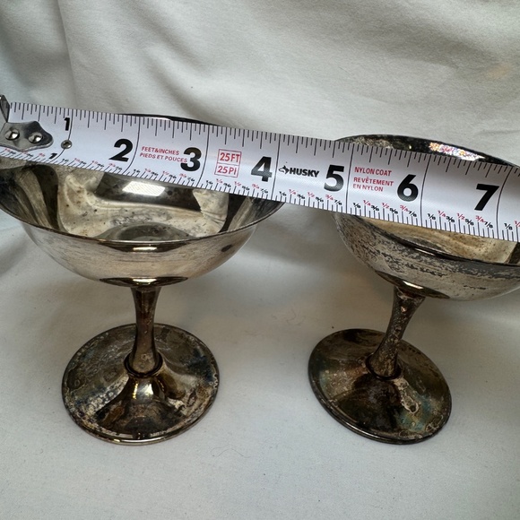 Vintage Lipman's Chalice Set of 2 Silvertone in Original Box Need Polishing - Picture 9 of 9
